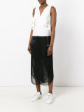 perforated wrap skirt
