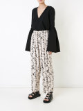 accent printed palazzo pants