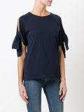 ribbon-tie sleeve blouse