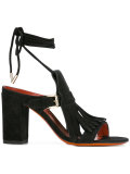 buckled fringed sandals
