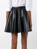 leather effect a-line skirt