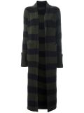 striped open cardi-coat