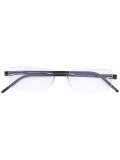 rimless rectangle glasses