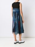 patchwork denim dress