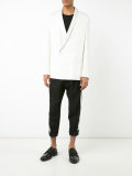 shawl lapel crossed blazer