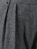 houndstooth pleated trousers