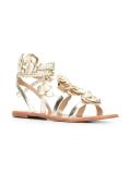 flower embellished sandals 