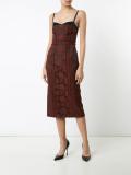 floral jacquard midi dress