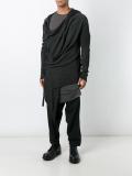 draped asymmetric sweatshirt
