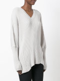 rib knit V-neck sweater