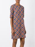 geometric print T-shirt dress