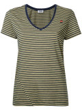 v-neck striped T-shirt