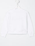 embroidered detail logo sweatshirt