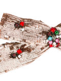 Sequin neck bow