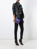 studded logo clutch