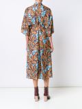 floral print belted dress
