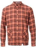 checked button down shirt