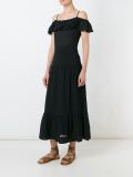 ruffled off shoulder dress
