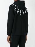 lightning print hoodie