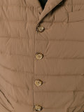 lined, horizontal padded gilet with lapels