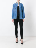embellished collar denim shirt 