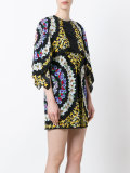 floral print cape dress