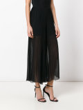 pleated detail flared pants 