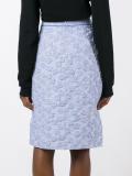 inverted pleat textured skirt