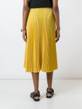 pleated midi skirt