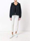 belted waist rain jacket