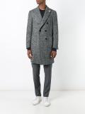 double-breasted knit coat