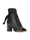 open-toe ankle boot
