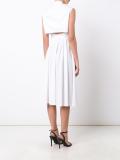 pleated detailing buttoned dress