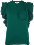 ruffle sleeve T-shirt