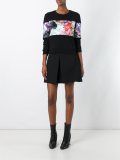 floral panel sweater