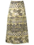 feather print skirt