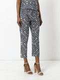 printed cropped trousers 