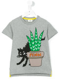 cat print T-shirt 