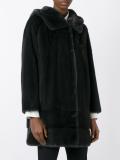 hooded fur coat 