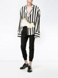 bleach and stripe print shirt