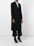deep V-neck mid coat