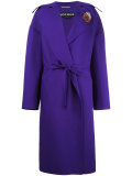 board lapel belted coat