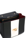 stripe front shoulder bag