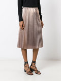pleated metallic skirt 