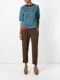 gathered cropped trousers