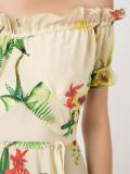 printed off-shoulder long dress