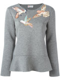 embroidered bird sweatshirt 