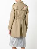 bird embroidery trench coat