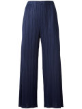 pleated cropped trousers