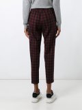 checked crop trousers 